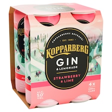 Kopparberg Gin Strawberry, Lime And Lemonade 4X250ml