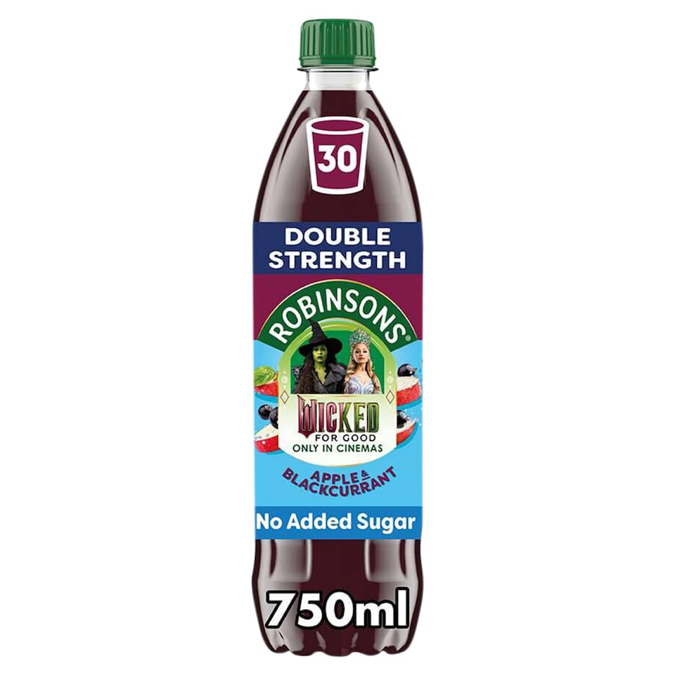 Robinsons Double Strength No Added Sugar Apple & Blackcurrant Squash 750ml