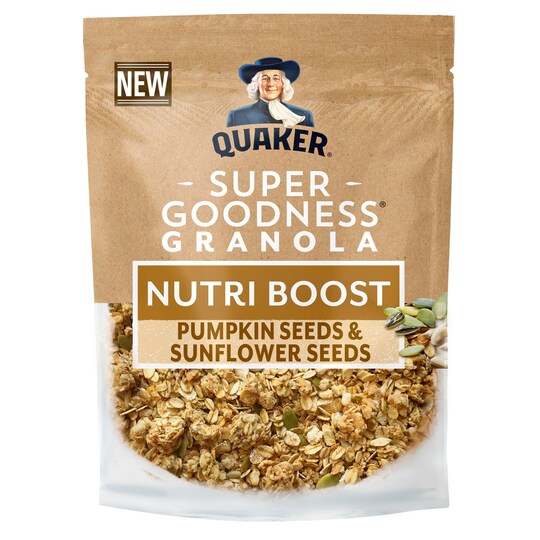 Quaker Super Pumpkin & Sunflower Seeds Granola 400G Tesco Groceries