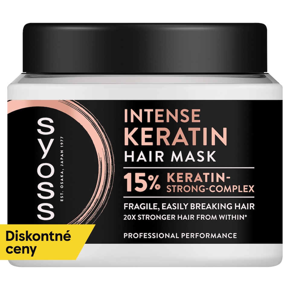 Syoss Intense Keratin vlasová maska pre krehké, ľahko sa lámajúce vlasy 400 ml