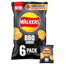 Walkers BBQ Sauce Multipack Crisps 6 x 25g