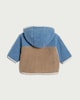image 2 of F&F Baby Colour Block Fleece Jacket in Blue