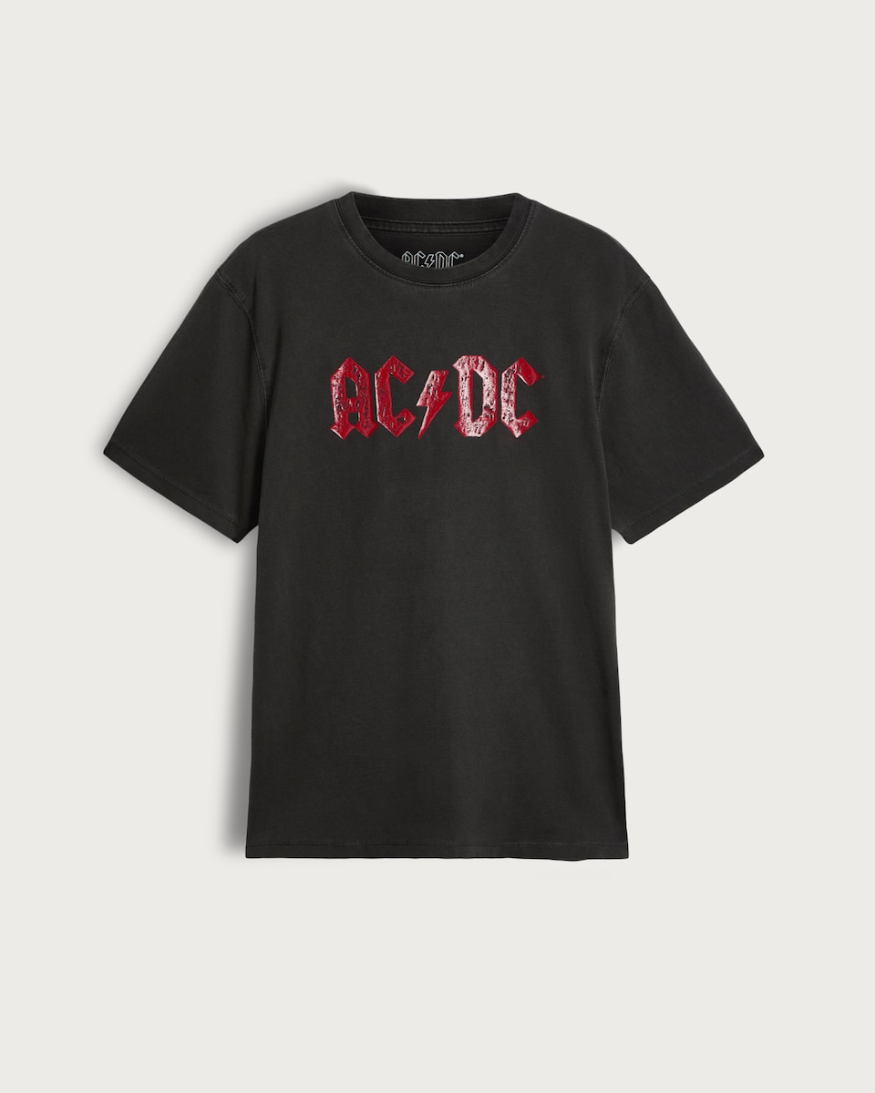 image 1 of AC/DC Band Graphic T-Shirt in Grey
