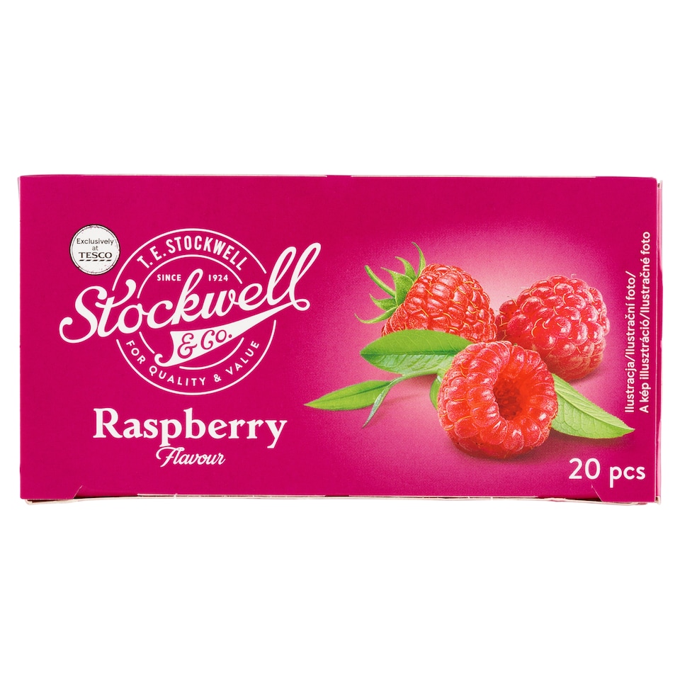 Stockwell & Co. Raspberry Flavour Fruit Tea 20 Tea Bags 40 g