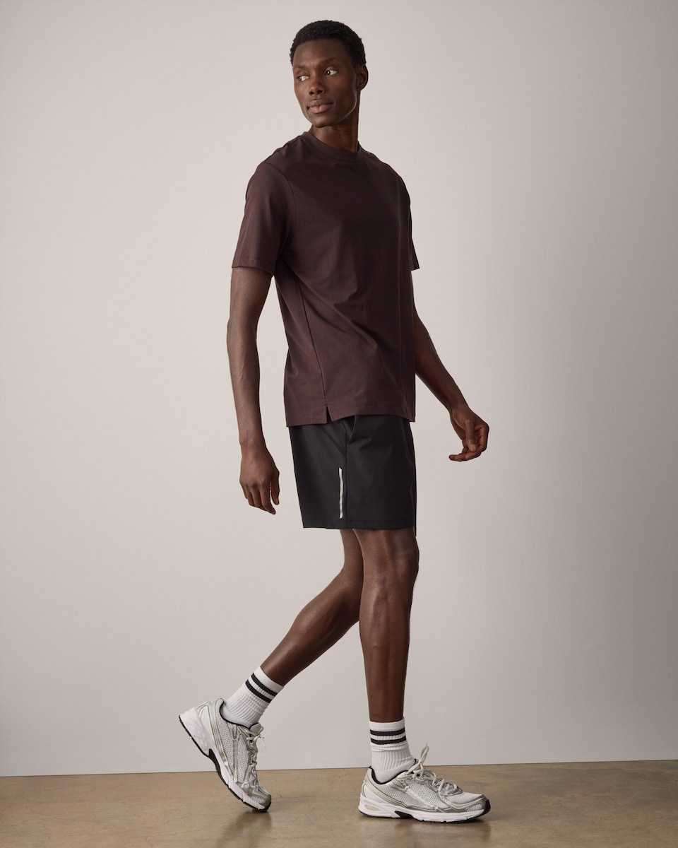 image 1 of F&F Active ULTRARUN Cotton Rich T-Shirt in Brown