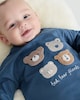 image 3 of F&F Baby 2-Piece Cotton Rich Best Bear Friends Top and Leggings Set in Navy