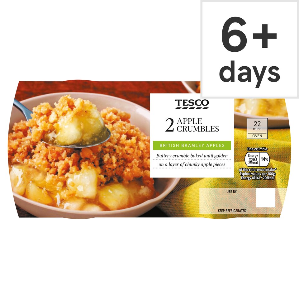 Tesco Apple Crumble Dessert 2 Pack 270g