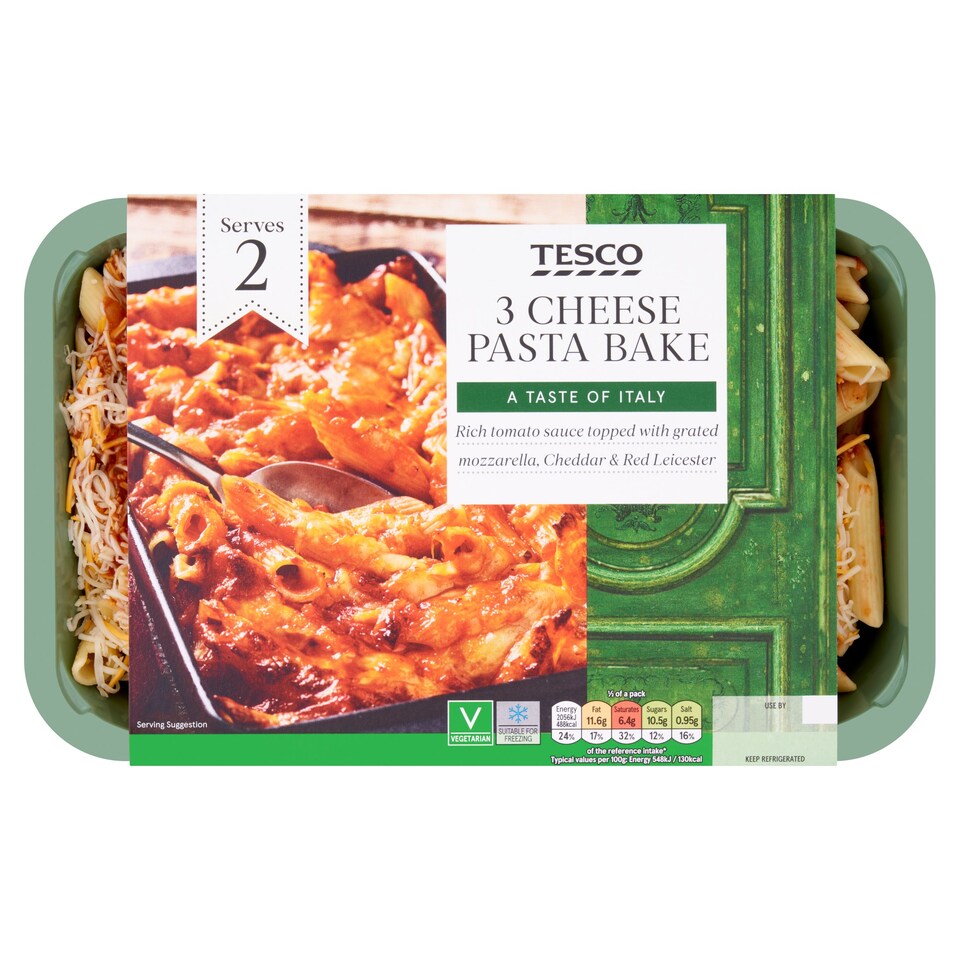 Tesco Three Cheese Pasta Bake 750G Tesco Groceries
