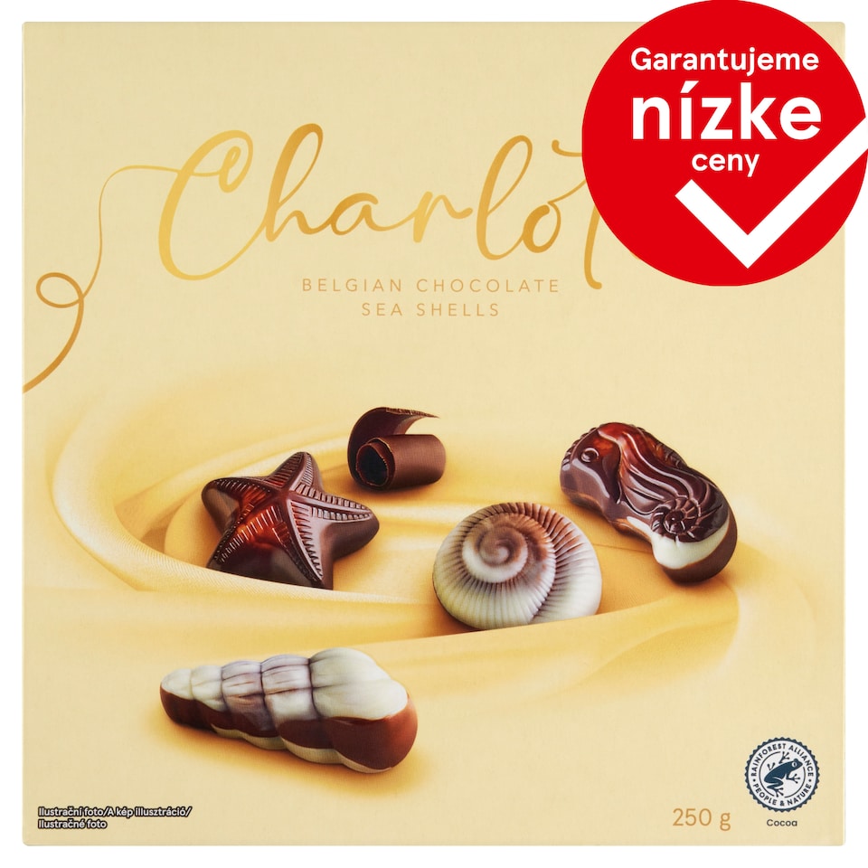 Charlotte Belgian Chocolate Sea Shells 250 g