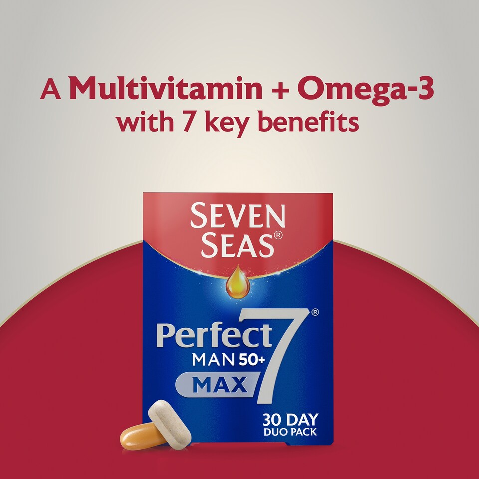 image 1 of Seven Seas Perfect7 Maximum Man 50+ Multivitamin Supplements Duo Pack 60s