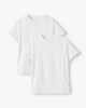 image 1 of F&F School Unisex 2 Pack PE T-Shirts in White