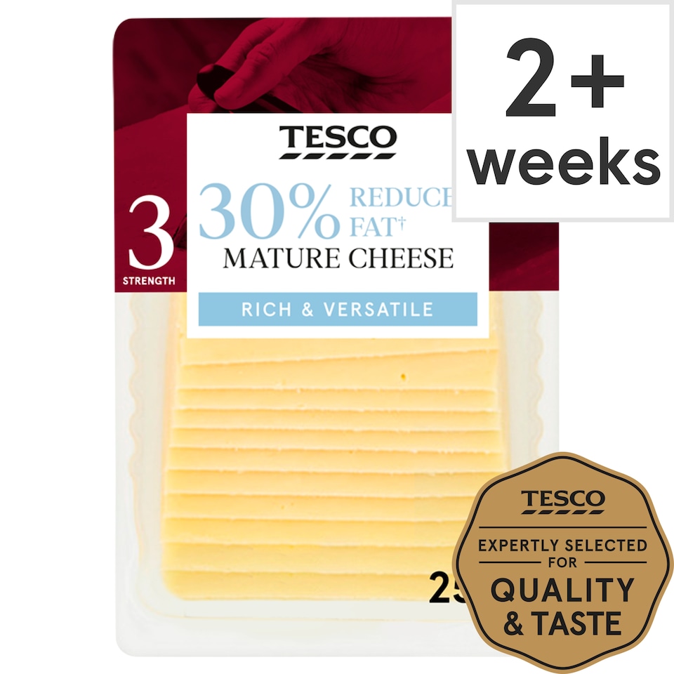 Tesco 30% Reduced Fat Mature Cheese Slices 250G