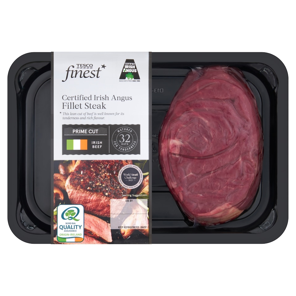 Tesco Finest Irish Angus Beef Fillet Steak 200G