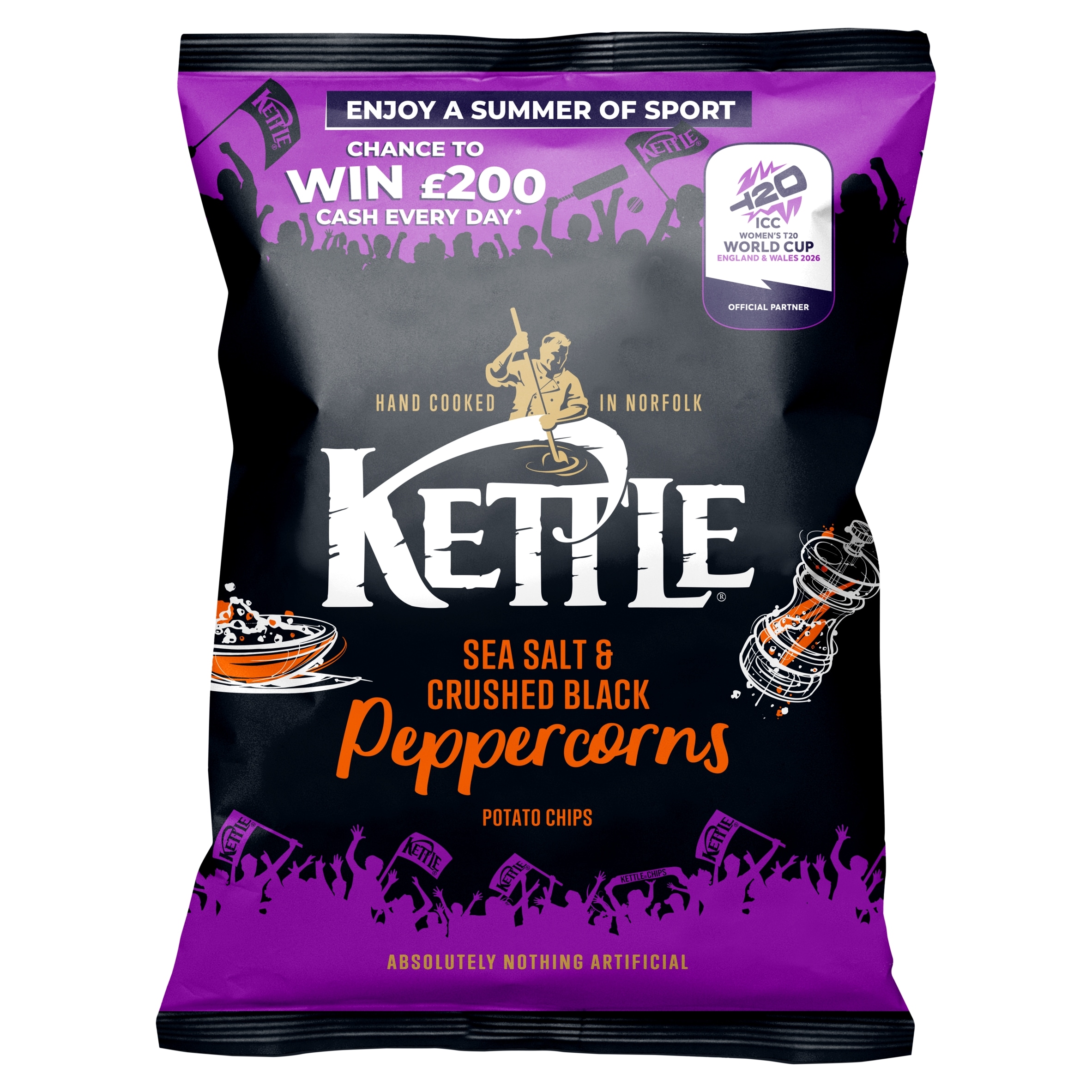 Kettle Sea Salt & Black Peppercorns Potato Chips 130G