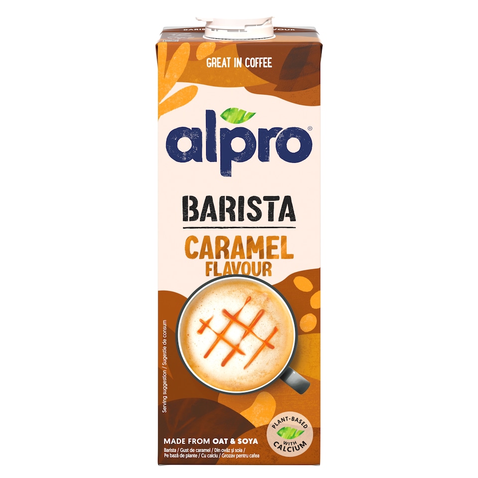 Alpro Barista UHT karamellízű zab- és szójaital hozzáadott kalciummal, B2- és D2-vitaminnal 1 l