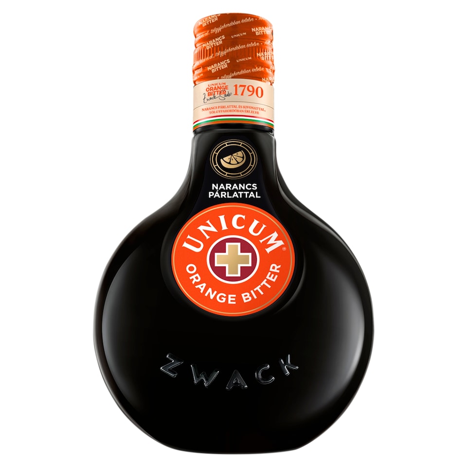 Zwack Unicum Orange Bitter gyógynövénylikőr narancs párlattal 34,5% 0,5 l  1. kép