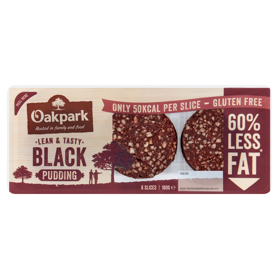 Oak Park 6 Black Pudding Slices 180G