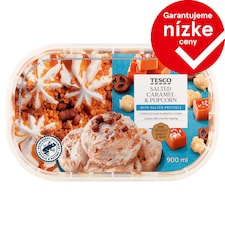 Tesco Salted Caramel & Popcorn with Salted Pretzels 900 ml