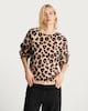 image 3 of F&F Animal Print Long Sleeved Jumper in Brown