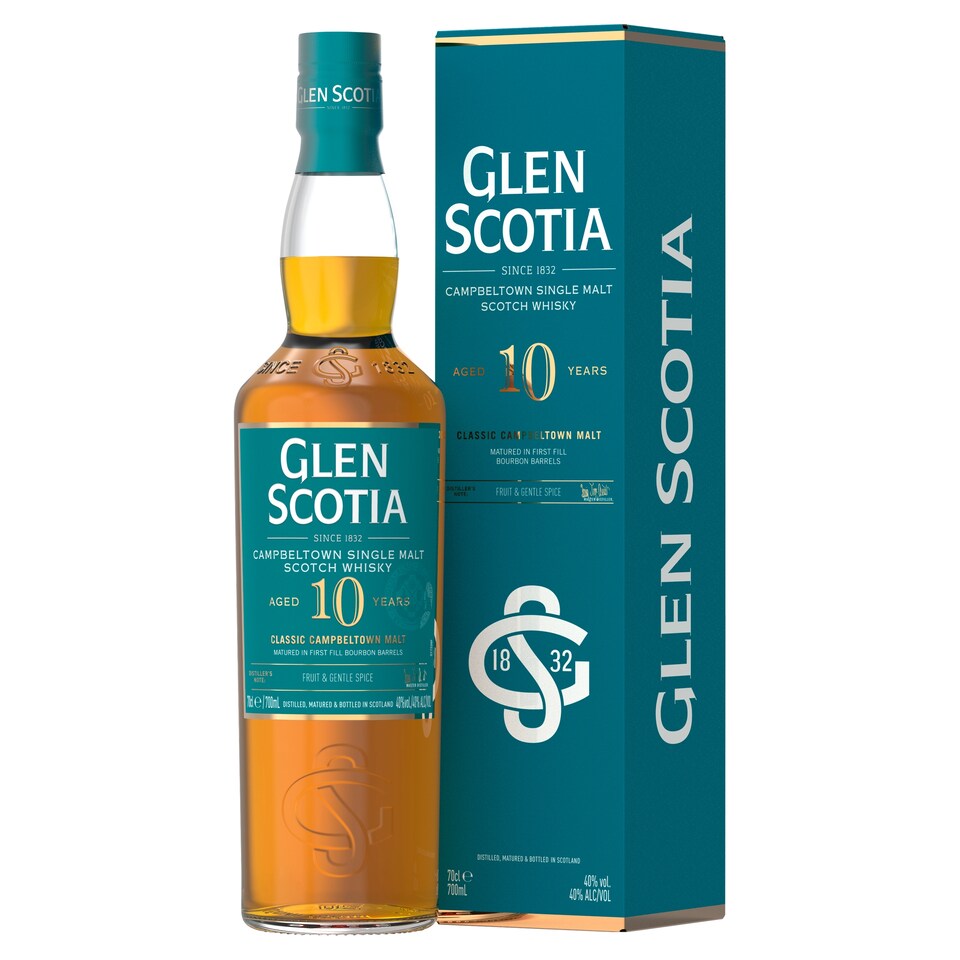 Glen Scotia Aged 10 Years Campbeltown Single Malt Scotch Whisky 70cl