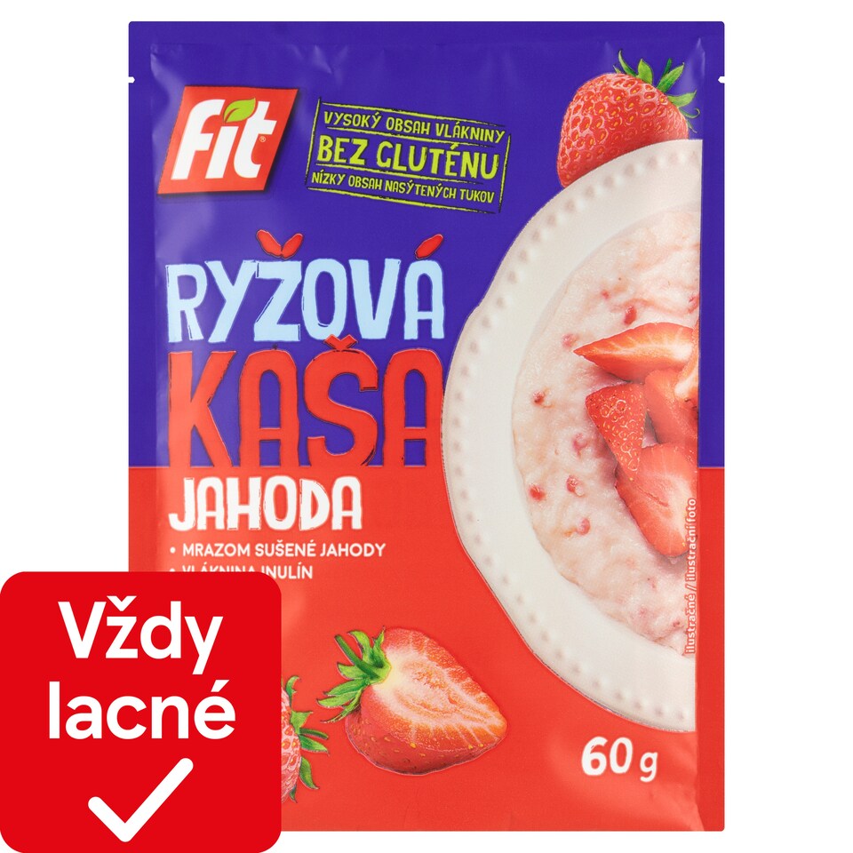 obrázok 1 z Fit Ryžová kaša jahoda 60 g