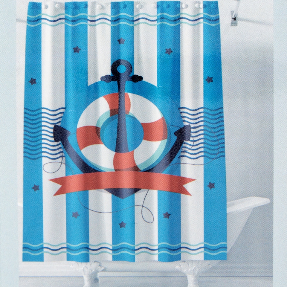 Obrázek 1 pro produkt Nautical sada sprchových závěs 180 x 180 cm