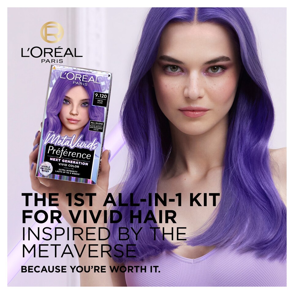image 1 of L'Oreal Preference Metavivids 9.120 Meta Lilac Semi-Permanent Hair Dye