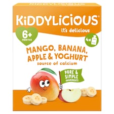 Kiddylicious Mango, Banana, Apple & Yoghurt Pouch 4x100g