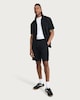 image 2 of F&F Cotton Rich Textured Drawstring Shorts in Black