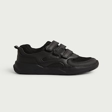 F&F School Triple Strap Trainers in Black