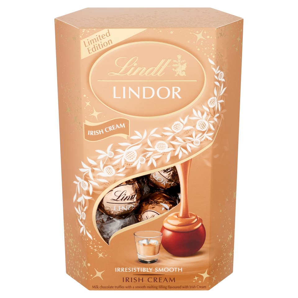 image 1 of Lindt Lindor Irish Cream Milk Chocolate Truffles 200G