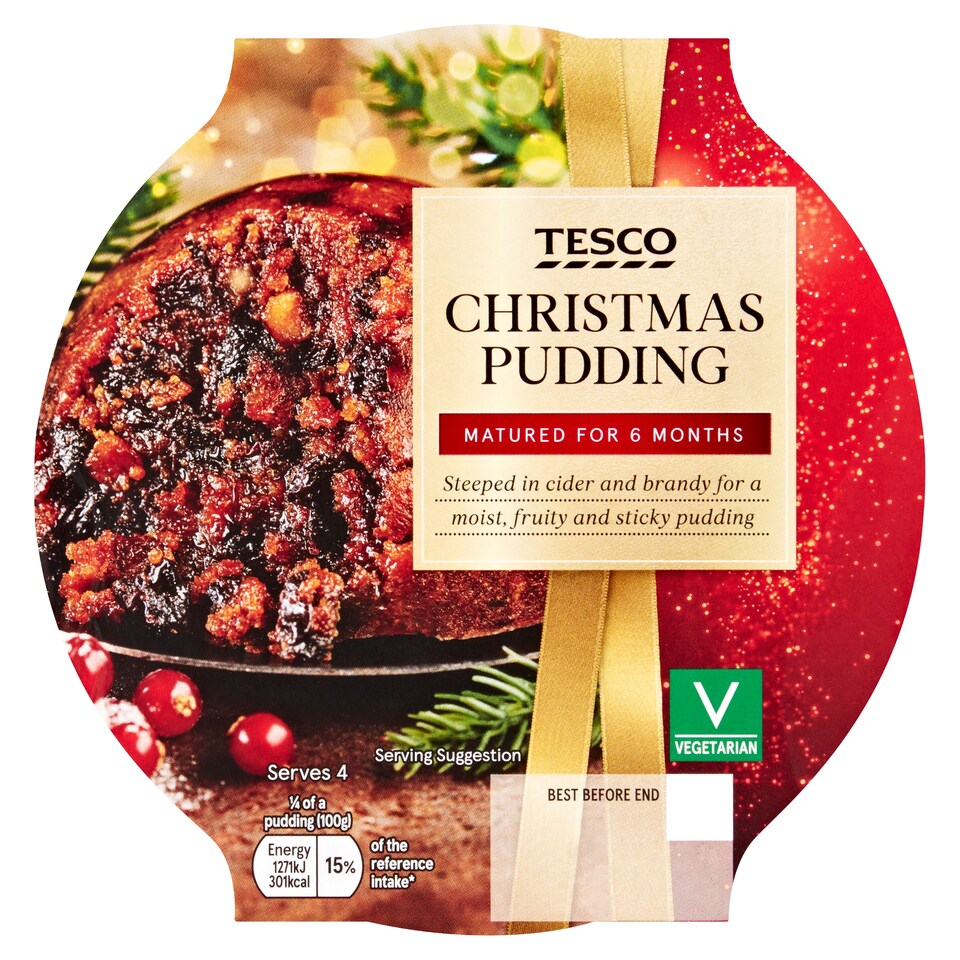 Tesco Jolly Christmas Pudding Infused With Brandy 400g