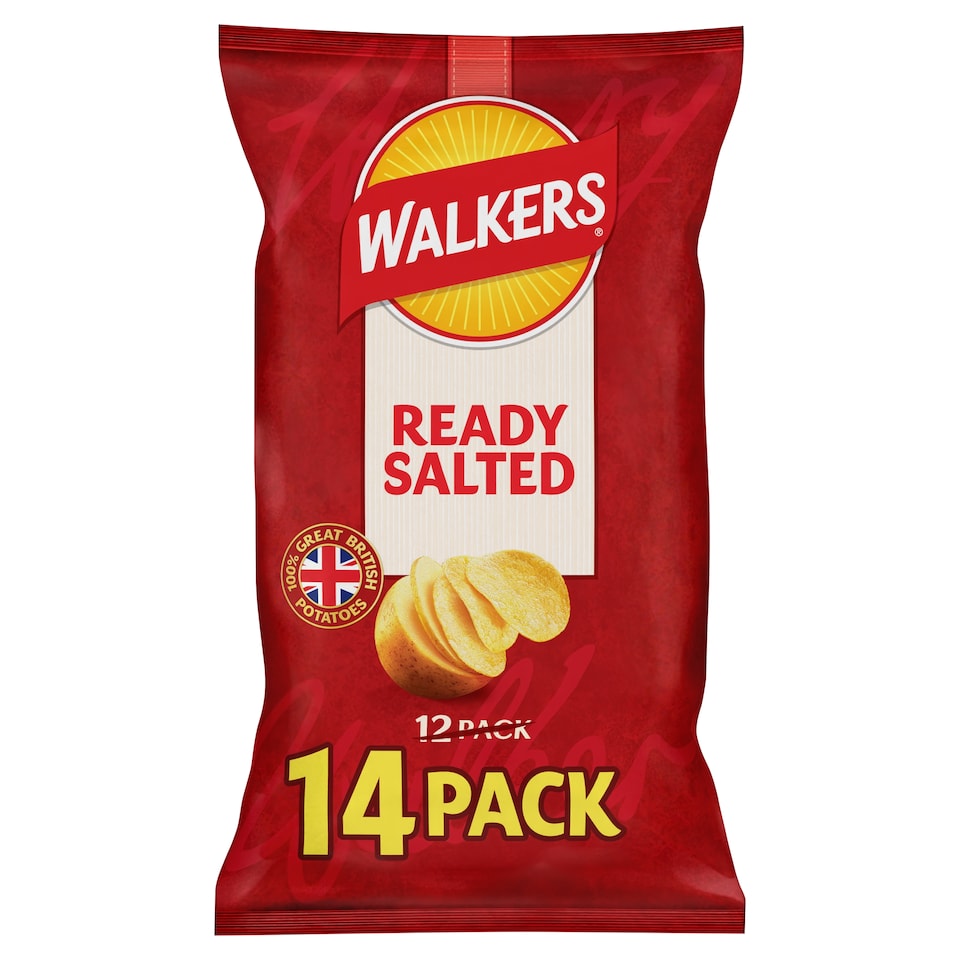 image 1 of Walkers Ready Salted Multipack Crisps 14x25g