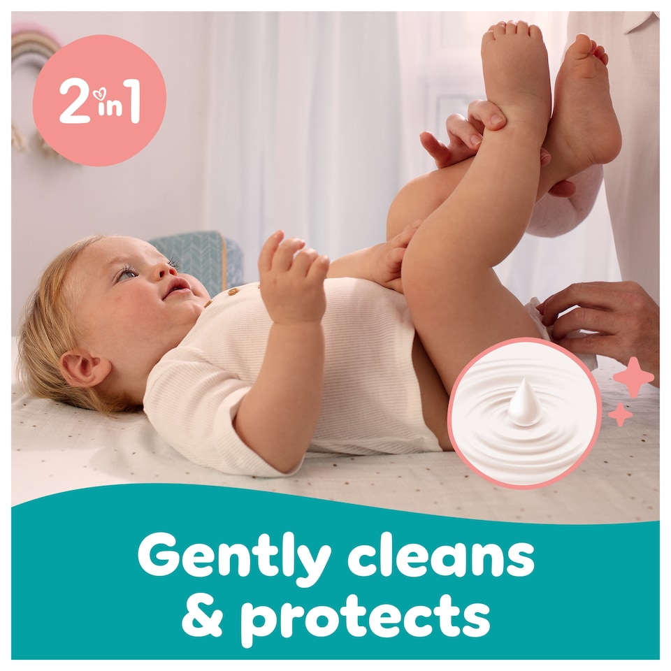 image 1 of Pampers Sensitive Baby Wipes Plastic Free 52 Pack