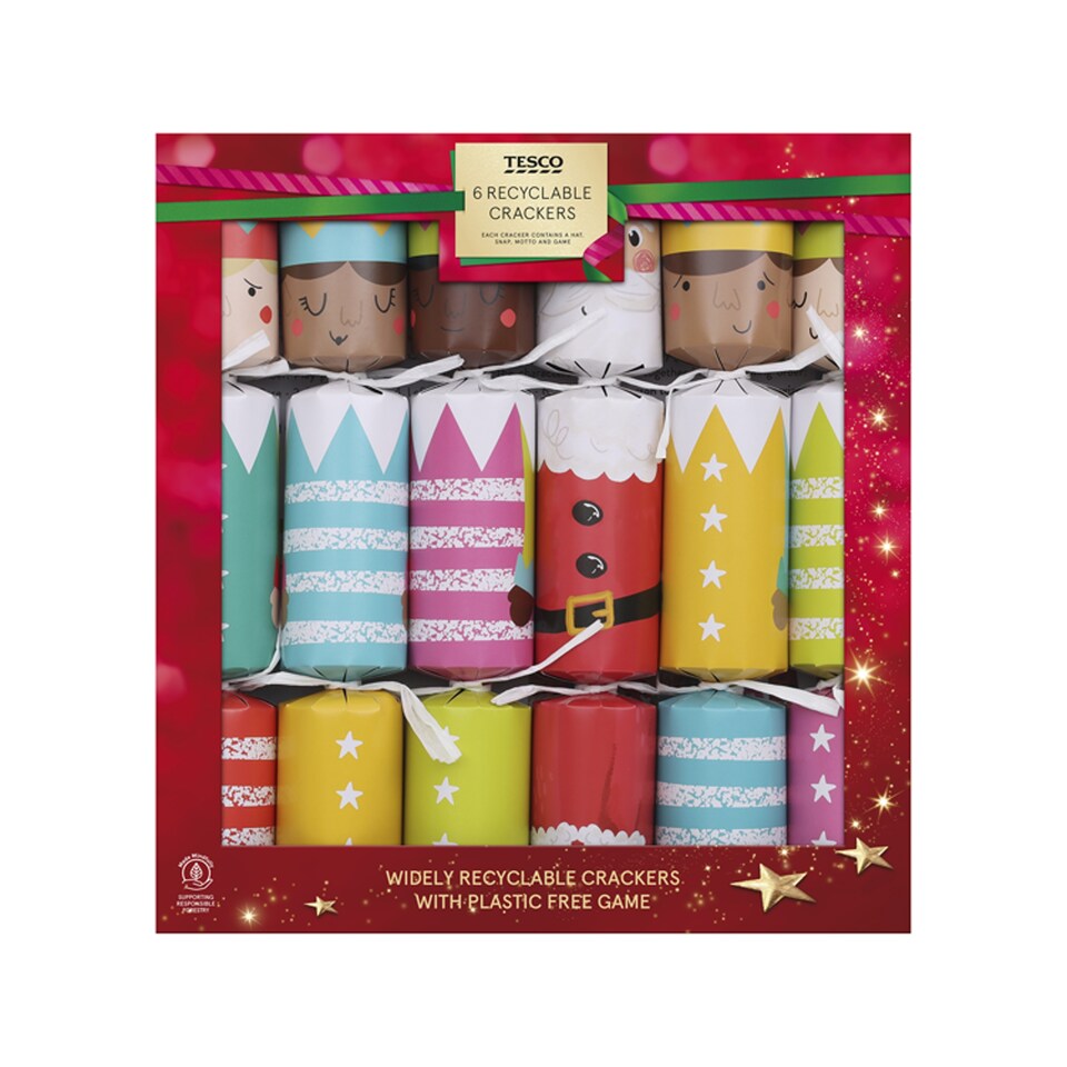 Tesco Novelty Crackers 6 Pack