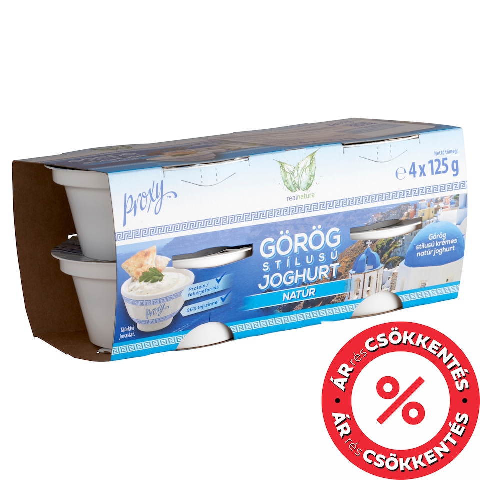 Real Nature görög natúr joghurt 4x125 g
