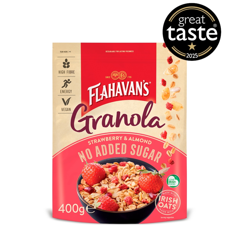 image 1 of Flahavan's No Added Sugar Granola Strawberry And Almond 400G