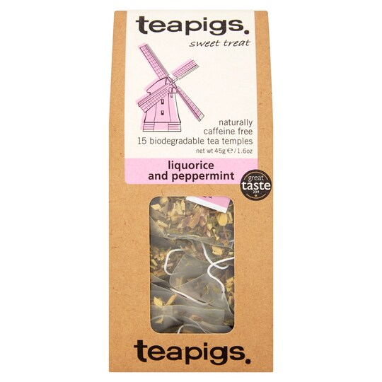 Teapigs Peppermint & Liquorice Tea Bags 15'S 45G Tesco Groceries