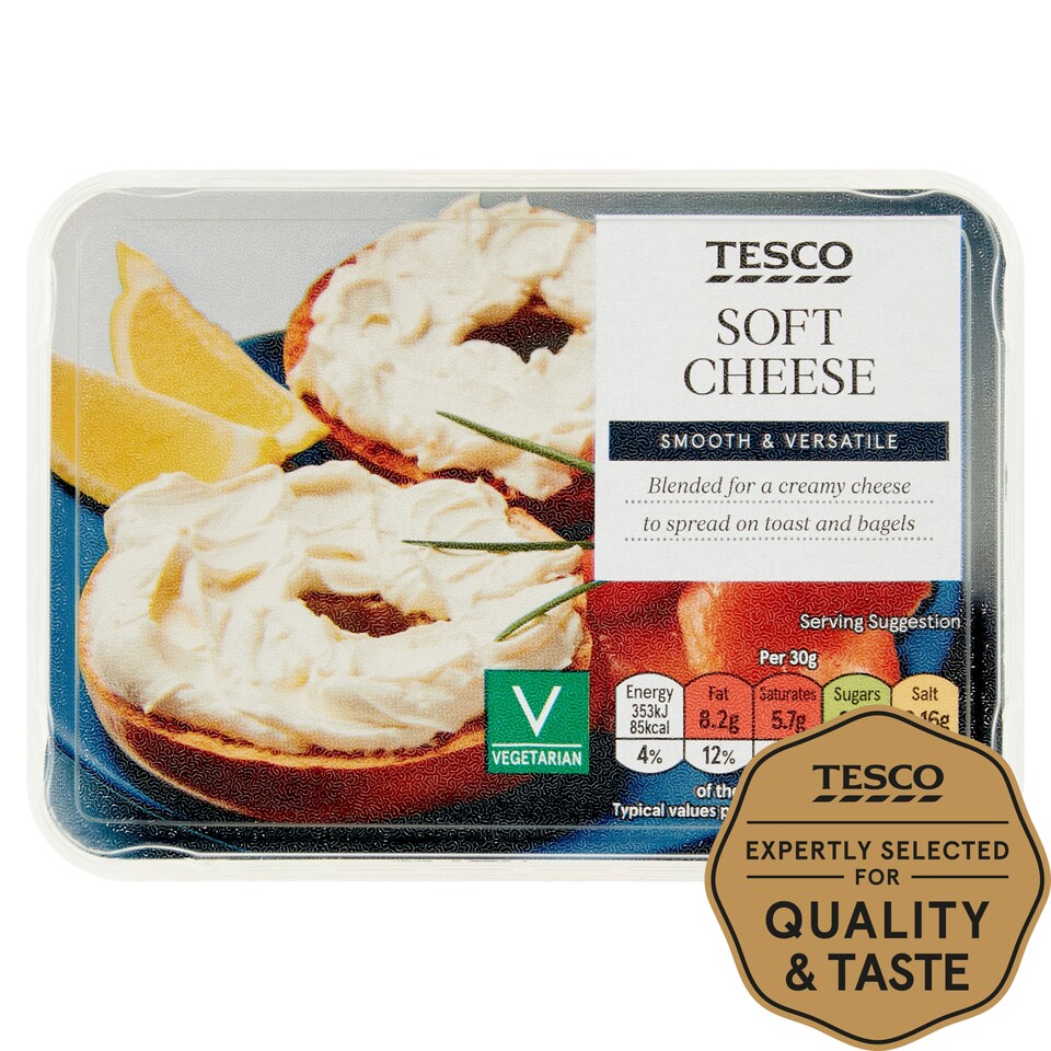 Tesco Soft Cheese Plain Full Fat 200G