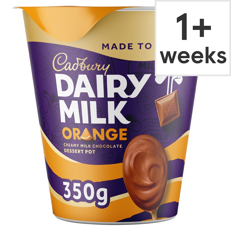 image 1 of Cadbury Dairy Milk Chocolate Orange Big Pot Dessert 350g