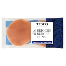 Tesco Brioche Burger Buns 4 Pack