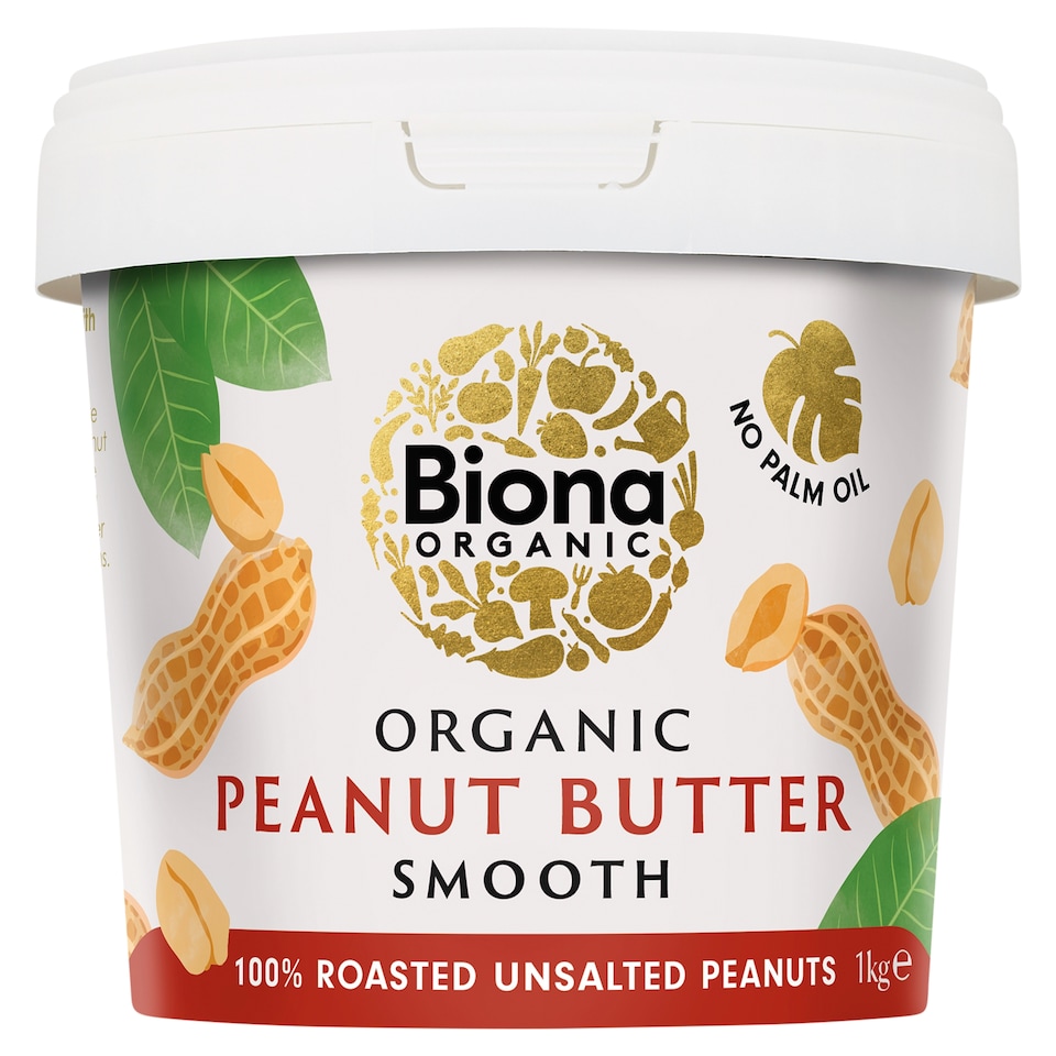 Biona Organic Smooth Peanut Butter No Salt 1kg