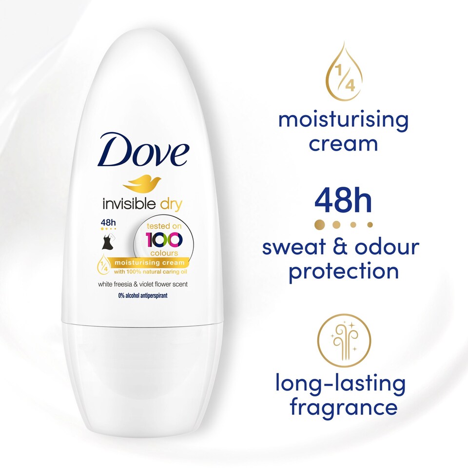 image 1 of Dove Invisible Dry Roll-On Antiperspirant Deodorant 50Ml