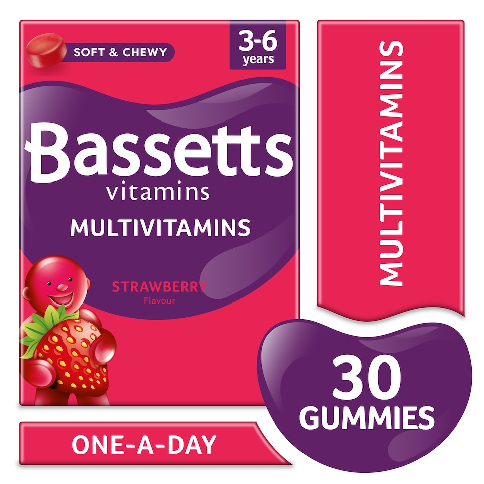 image 1 of Bassetts 3-6 Multivitamin Strawberry Soft & Chewies