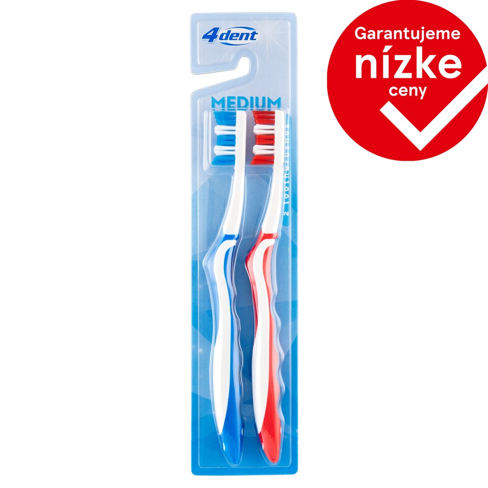 4Dent Medium Toothbrush 2 pcs