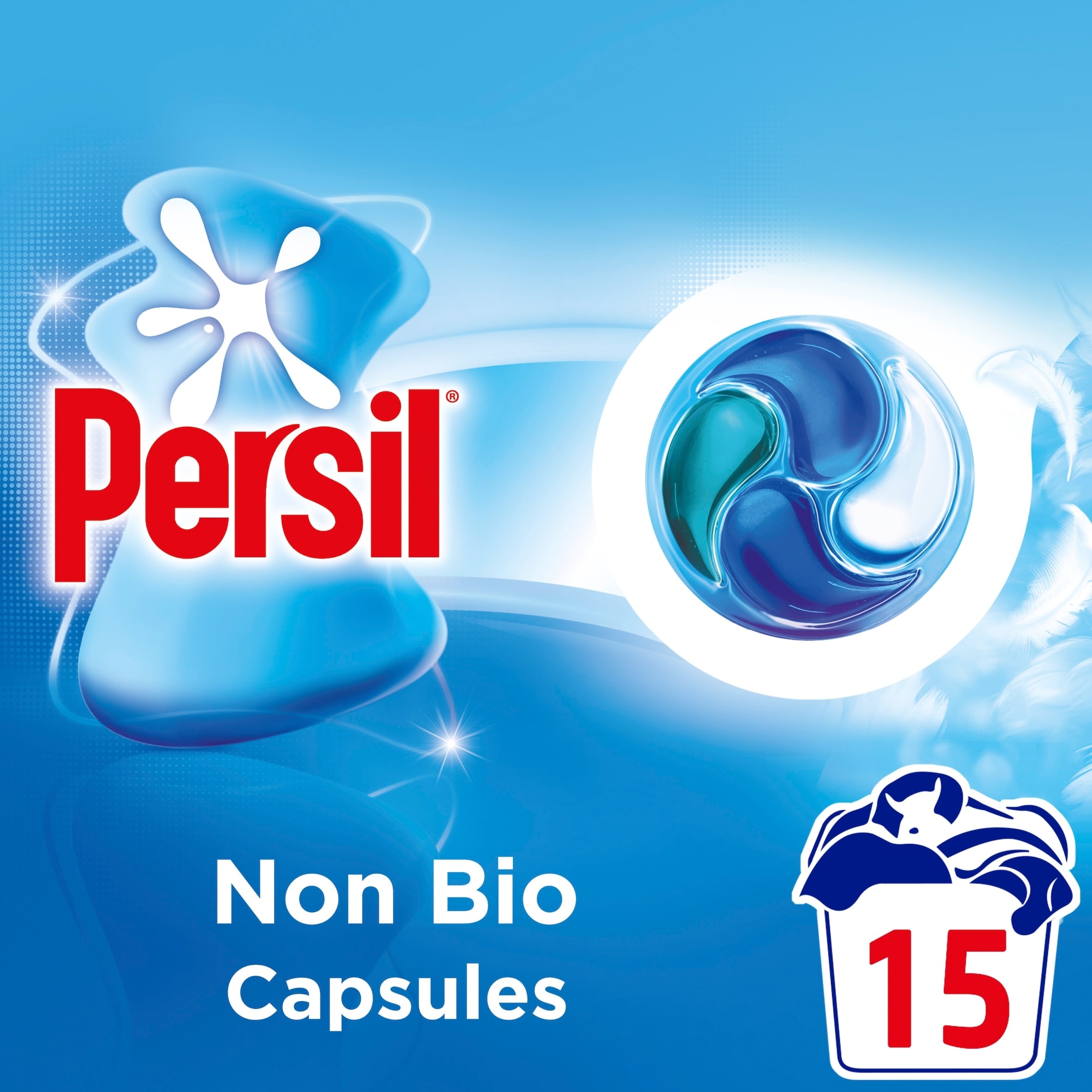 Persil Non Bio 4 in 1 Laundry Washing Detergent Capsules 15 Washes 204g