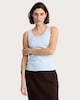 image 2 of F&F Cotton Rich Ribbed Scoop Neck Vest in Blue