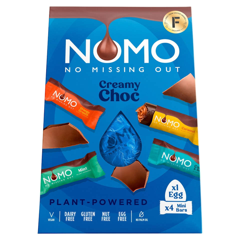 NOMO Creamy Choc Egg & Mini Bars 154g