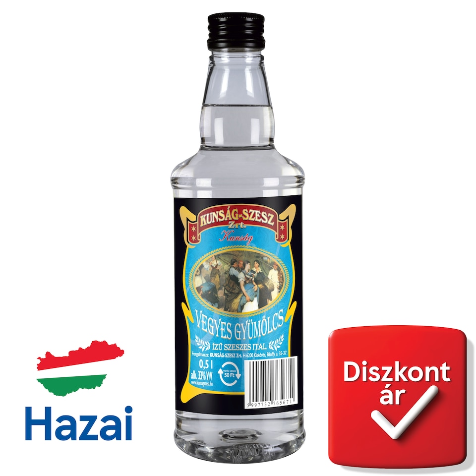 Kunság Mixed Fruit-Flavored Alcoholic Beverage 33% 0,5 l