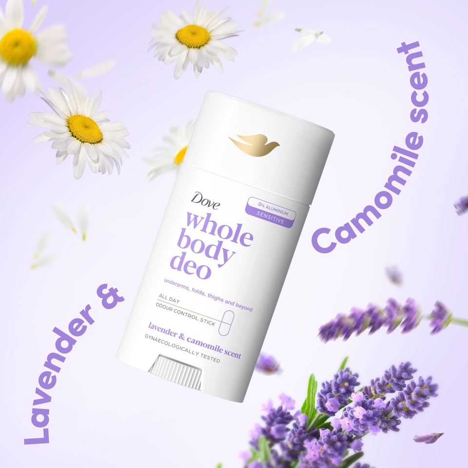 image 1 of Dove Lavender & Chamomile Whole Body Deodorant Stick 48h Odour Control 50ml